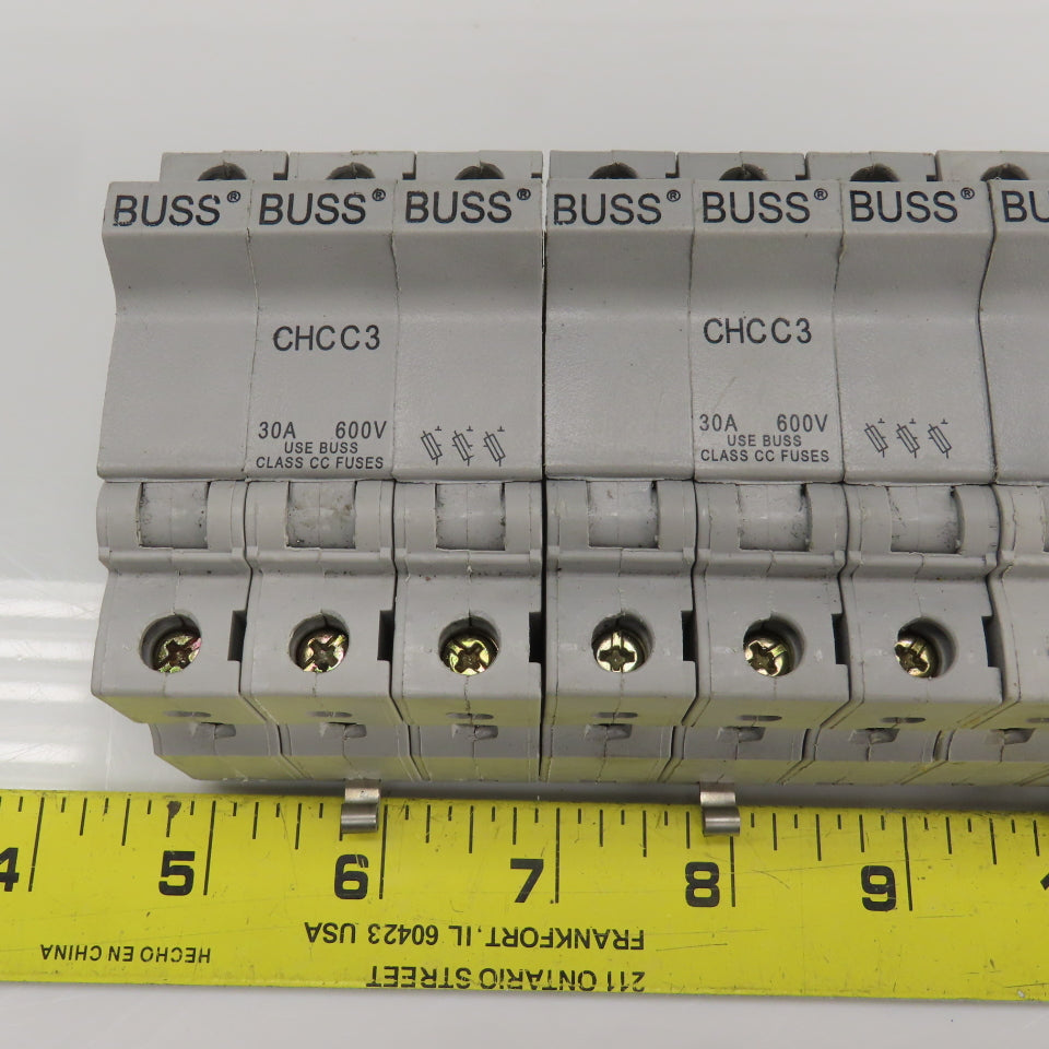Buss CHCC3/CHCC2/CHCC1 Fuse Holders 30A 600V Lot Of 14