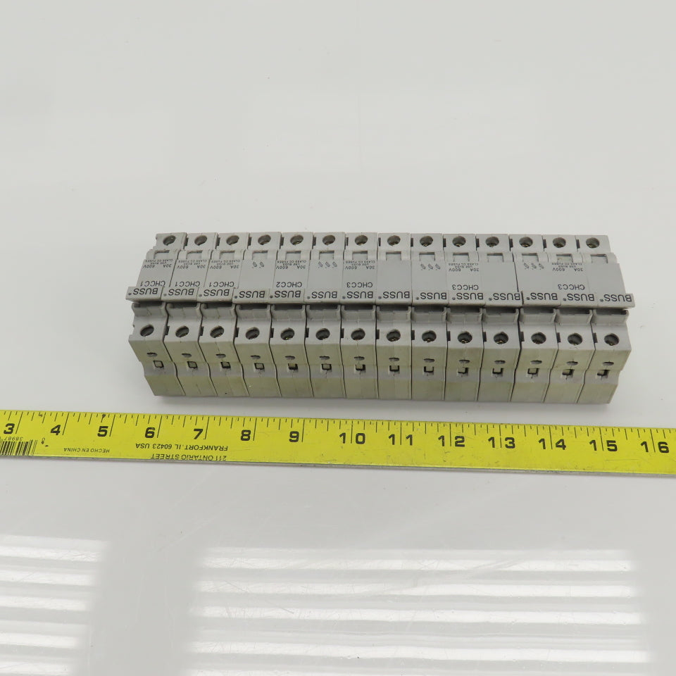 Buss CHCC3/CHCC2/CHCC1 Fuse Holders 30A 600V Lot Of 14