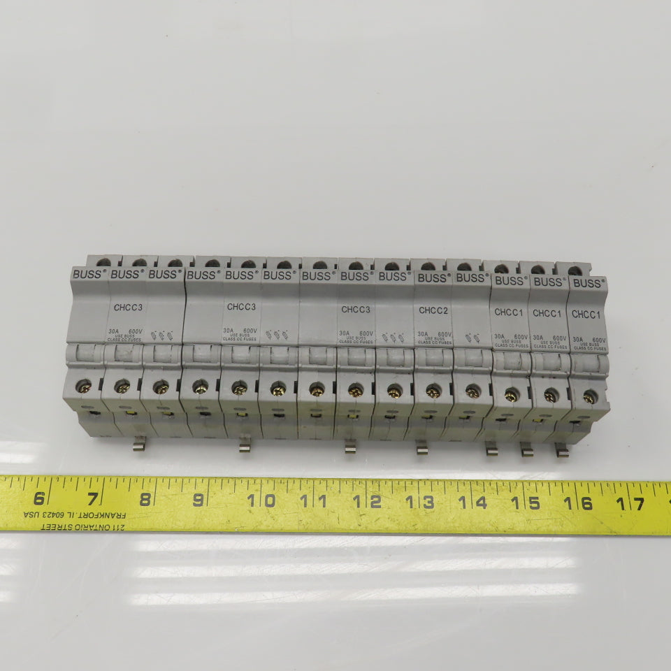 Buss CHCC3/CHCC2/CHCC1 Fuse Holders 30A 600V Lot Of 14