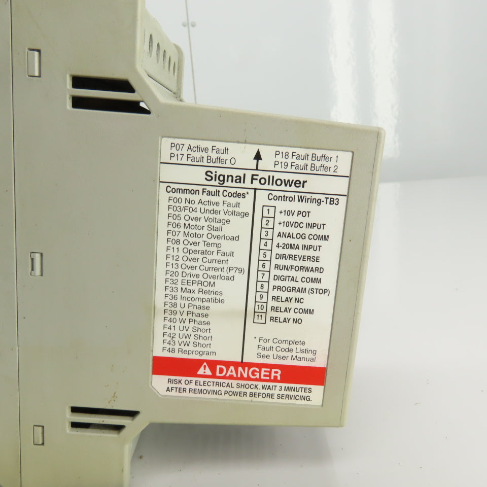 Allen Bradley 160-BA03NSF1P1 Ser C Speed Controller 1HP/0.75KW FRN7.06 380-460V