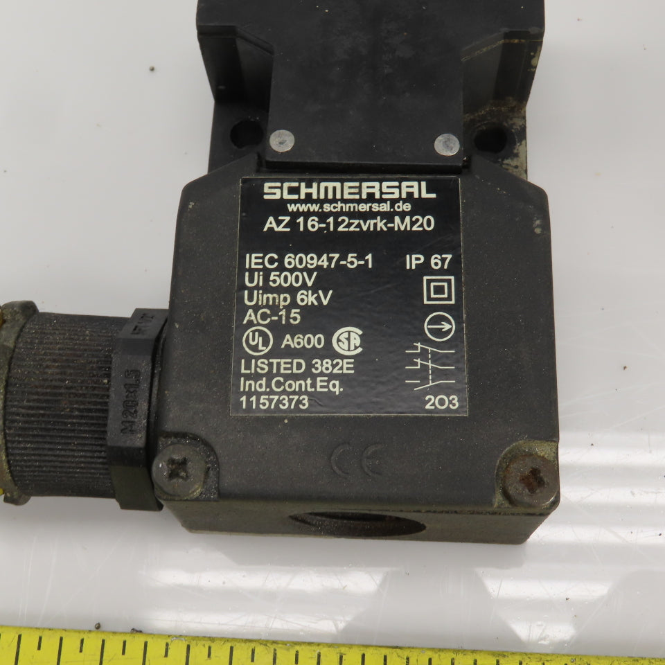 Schmersal AZ 16-12zvrk-M20 Safety Interlock Switch 500V W/Key Lot Of 2