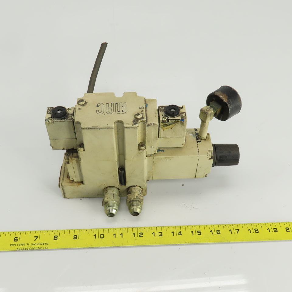 Mac 6341D-000-PM-591DA Pneumatic Solenoid Valve Assy. 24VDC 150PSI 1/2" NPT