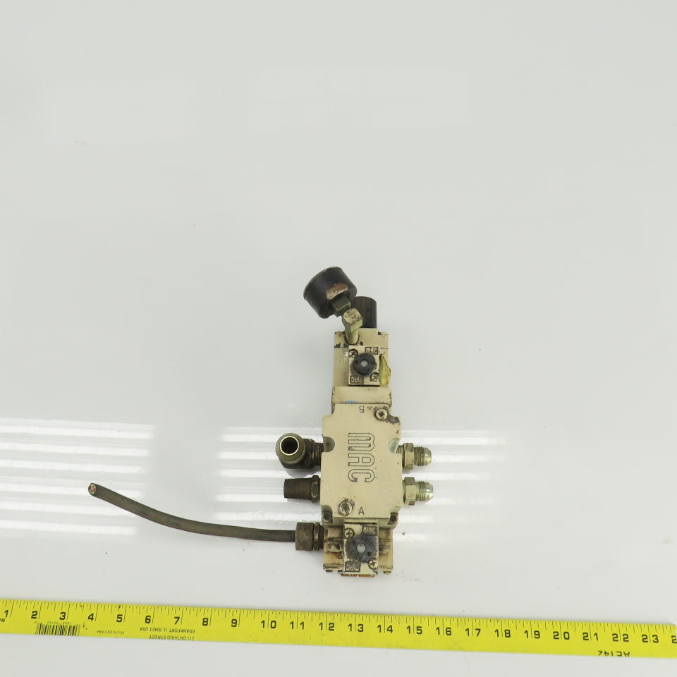 Mac 6341D-000-PM-591DA Pneumatic Solenoid Valve Assy. 24VDC 150PSI 1/2" NPT