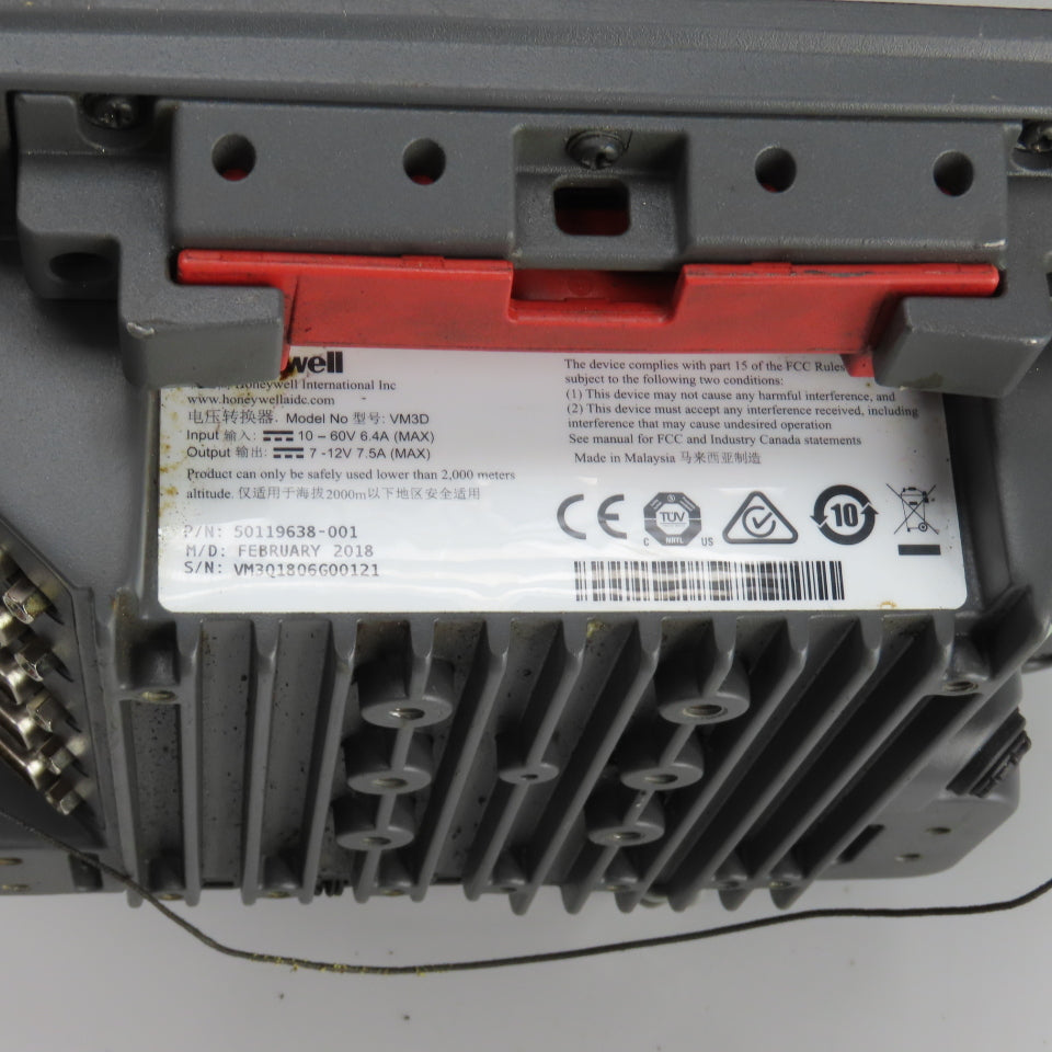 Honeywell VM3D Vehicle-Mount Computer 10-60V W/Power Supply Cradle