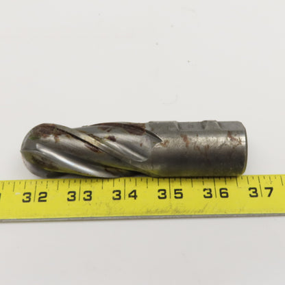 1-1/4" Diam. 2-3/4" LOC 4 Flute Spiral Ball Nose End Mill HSS 1-1/4" Weldon