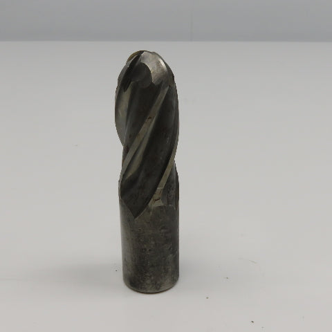 1-1/4" Diam. 2-3/4" LOC 4 Flute Spiral Ball Nose End Mill HSS 1-1/4" Weldon