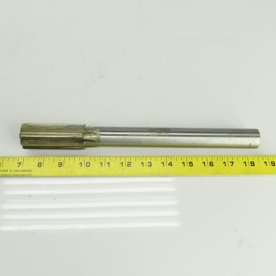 Hannibal 1.2417" Diam Straight 8 Flute Carbide Tipped Chucking Reamer 1" Shank
