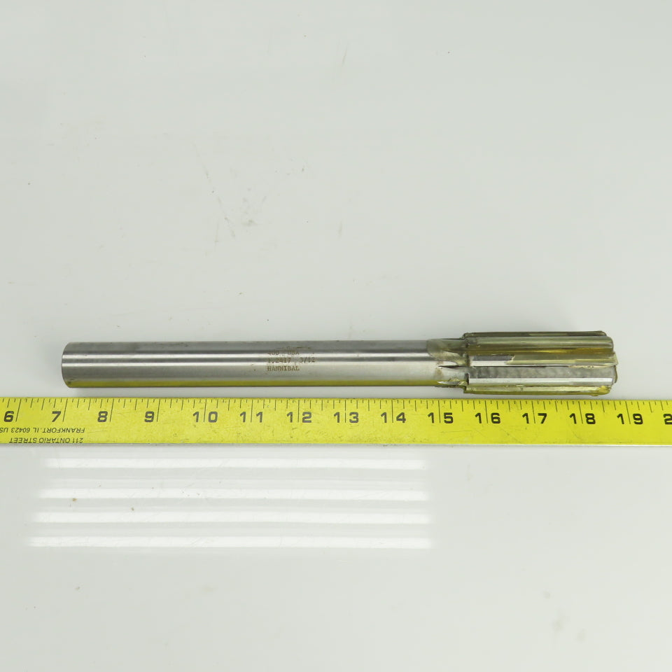Hannibal 1.2417" Diam Straight 8 Flute Carbide Tipped Chucking Reamer 1" Shank