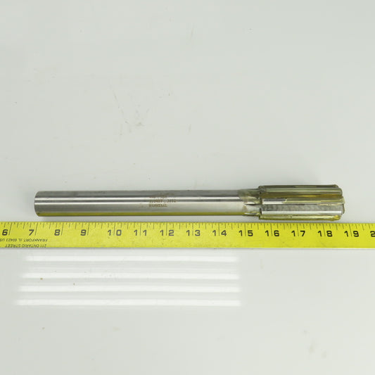 Hannibal 1.2417" Diam Straight 8 Flute Carbide Tipped Chucking Reamer 1" Shank