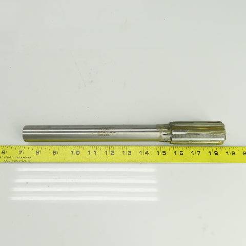 Hannibal 1.2417" Diam Straight 8 Flute Carbide Tipped Chucking Reamer 1" Shank