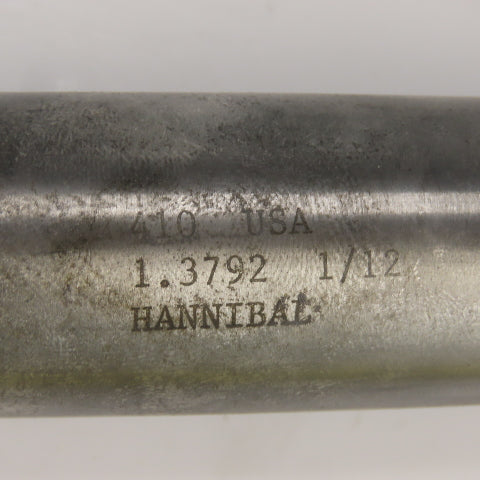 Hannibal 1.3792" Diam Spiral 8 Flute Carbide Tipped Chucking Reamer 1-1/4" Shank