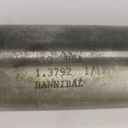 Hannibal 1.3792" Diam Spiral 8 Flute Carbide Tipped Chucking Reamer 1-1/4" Shank
