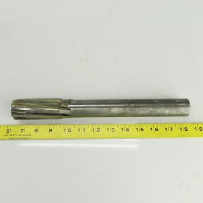 Hannibal 1.3792" Diam Spiral 8 Flute Carbide Tipped Chucking Reamer 1-1/4" Shank