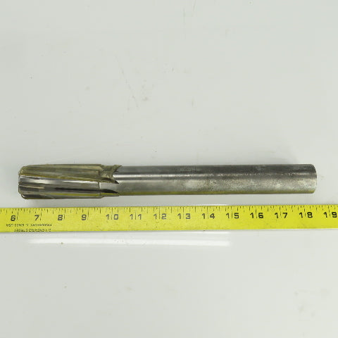 Hannibal 1.3792" Diam Spiral 8 Flute Carbide Tipped Chucking Reamer 1-1/4" Shank