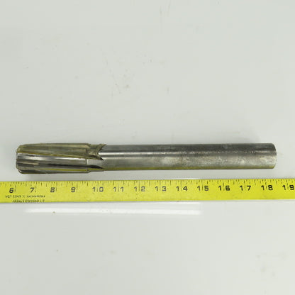 Hannibal 1.3792" Diam Spiral 8 Flute Carbide Tipped Chucking Reamer 1-1/4" Shank
