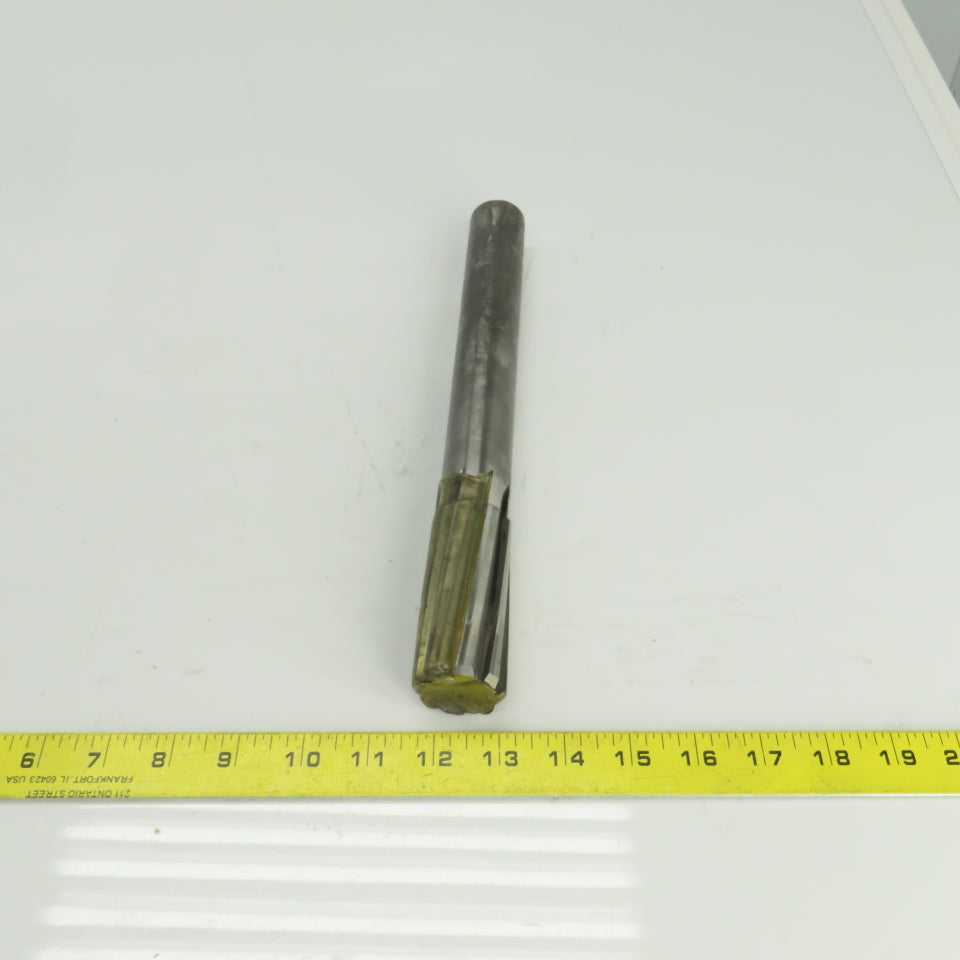Hannibal 1.3792" Diam Spiral 8 Flute Carbide Tipped Chucking Reamer 1-1/4" Shank