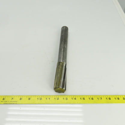Hannibal 1.3792" Diam Spiral 8 Flute Carbide Tipped Chucking Reamer 1-1/4" Shank