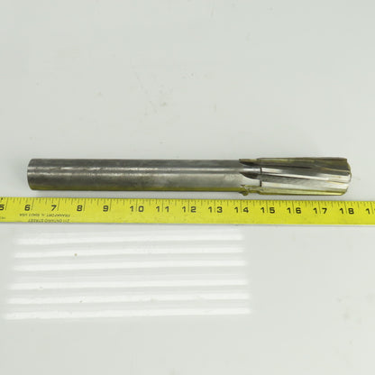 Hannibal 1.3792" Diam Spiral 8 Flute Carbide Tipped Chucking Reamer 1-1/4" Shank