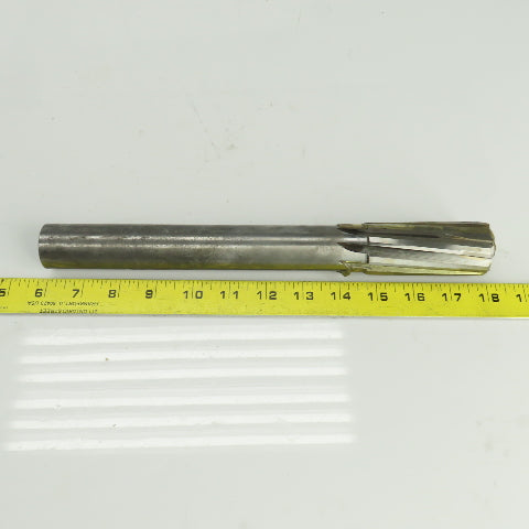 Hannibal 1.3792" Diam Spiral 8 Flute Carbide Tipped Chucking Reamer 1-1/4" Shank