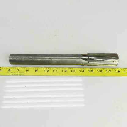 Hannibal 1.3792" Diam Spiral 8 Flute Carbide Tipped Chucking Reamer 1-1/4" Shank