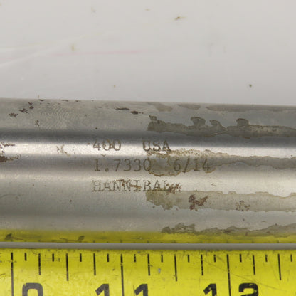 Hannibal 400 1.7330" Diam Straight 10 Flute Carbide Tipped Chucking Reamer