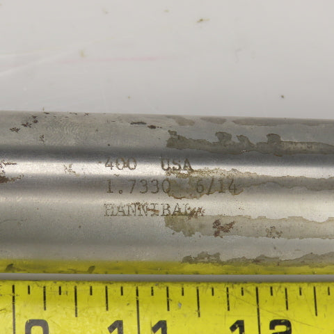 Hannibal 400 1.7330" Diam Straight 10 Flute Carbide Tipped Chucking Reamer
