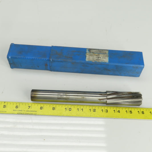 Hannibal 437 1.1814" Diam Spiral 8 Flute Carbide Tipped Chucking Reamer