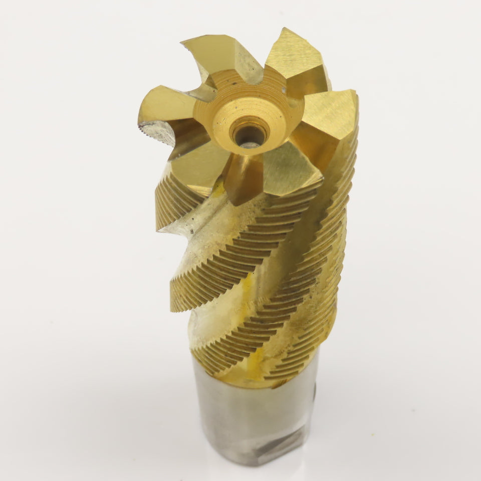 Hanita 1-1/2" Diam. x 3" LOC 6 Flute Spiral TiN Coated End Mill 1-1/4 Weldon