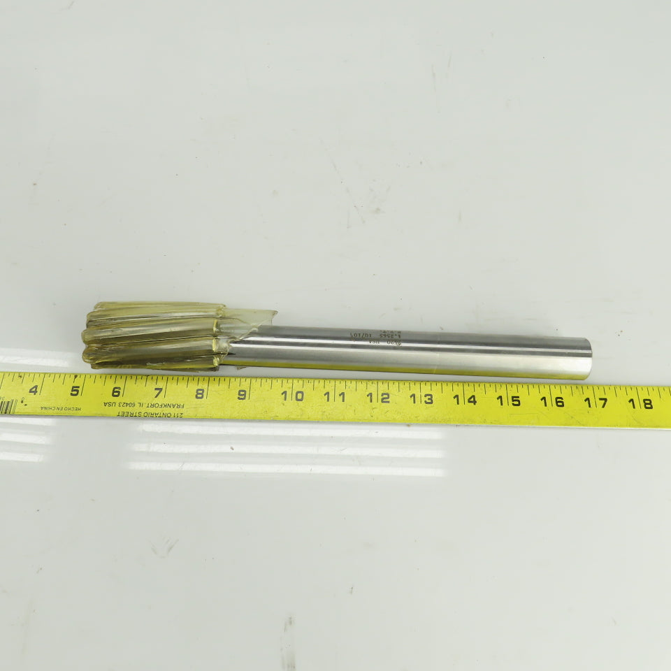 R.R.T. 2420 1.2565" Diam Spiral 8 Flute Carbide Tipped Chucking Reamer