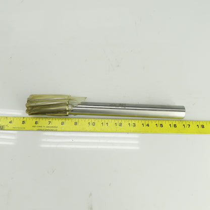 R.R.T. 2420 1.2565" Diam Spiral 8 Flute Carbide Tipped Chucking Reamer