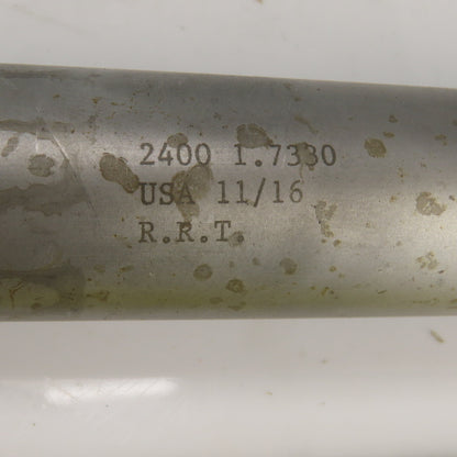 R.R.T. 2400 1.7330" Diam Straight 10 Flute Carbide Tipped Chucking Reamer