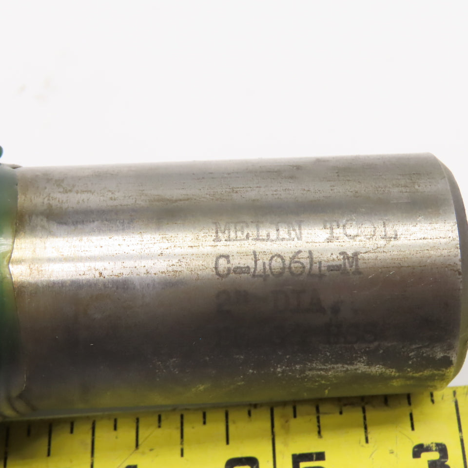 Melin 2" Diam. x 3" LOC 6 Flute Spiral End Mill Cutter 1-1/4" Weldon Shank