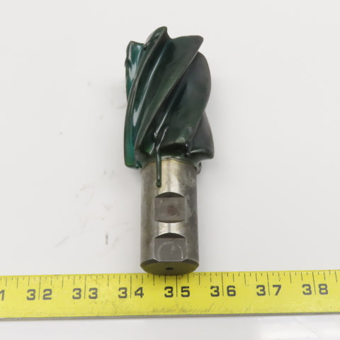 Melin 2" Diam. x 3" LOC 6 Flute Spiral End Mill Cutter 1-1/4" Weldon Shank
