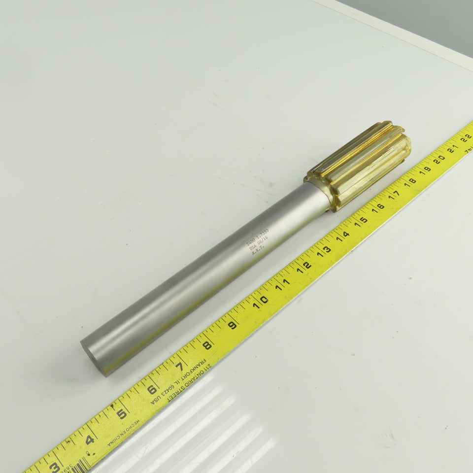 2400 1.7330" Diam Straight 10 Flute Carbide Tipped Chucking Reamer