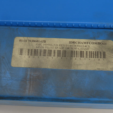 Acme 160906-526 Rev.A Coolant Thru 44mm Pilot Spade Drill Holder W/45° Chamf
