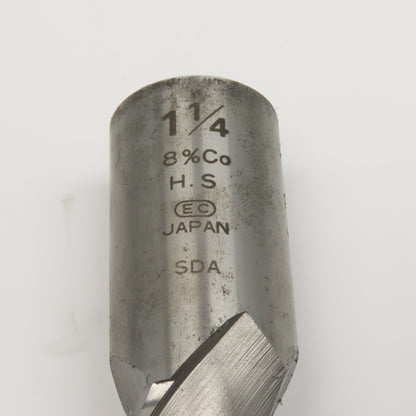 1-1/4" Diam. 2" LOC 2 Flute Spiral 1-1/4" Weldon Shank End Mill