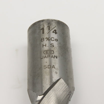 1-1/4" Diam. 2" LOC 2 Flute Spiral 1-1/4" Weldon Shank End Mill
