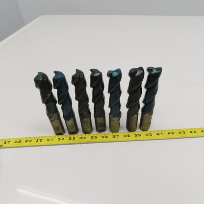 1" Ground To 63/64" OD. 4" LOC 2 Flute Spiral 1" Weldon Shank End Mill Lot Of 7