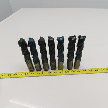 1" Ground To 63/64" OD. 4" LOC 2 Flute Spiral 1" Weldon Shank End Mill Lot Of 7