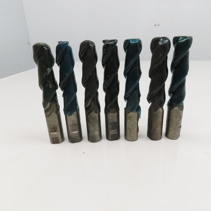 1" Ground To 63/64" OD. 4" LOC 2 Flute Spiral 1" Weldon Shank End Mill Lot Of 7