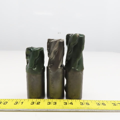 1-1/4" x 1-3/4" LOC 4 Flute Spiral Crest Cut End Mill 1-1/4" Weldon Lot Of 3