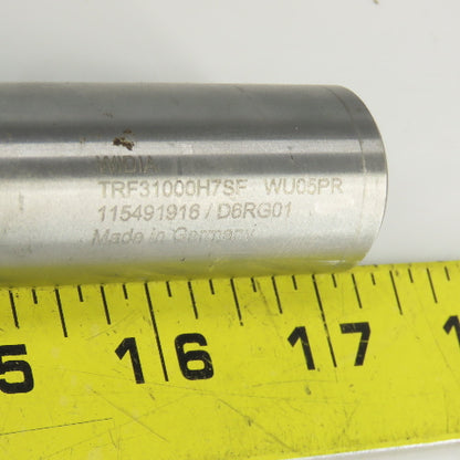 Widia TRF31000H7SF 31mm Diam 8 Straight Flute Carbide Tipped Coolant Thru Reamer
