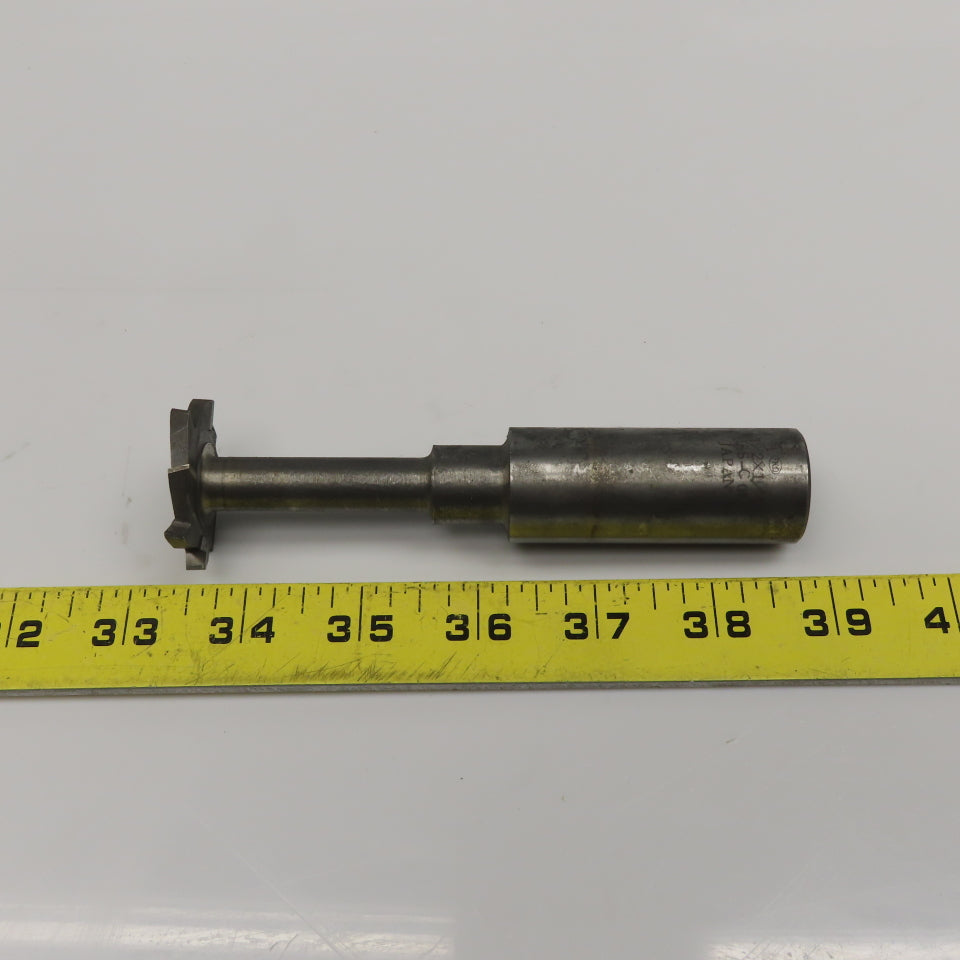 Fukuda Seiko 1-1/2" x 1/4" Stagger Tooth Slot Cutter 1" Weldon 3" Projection