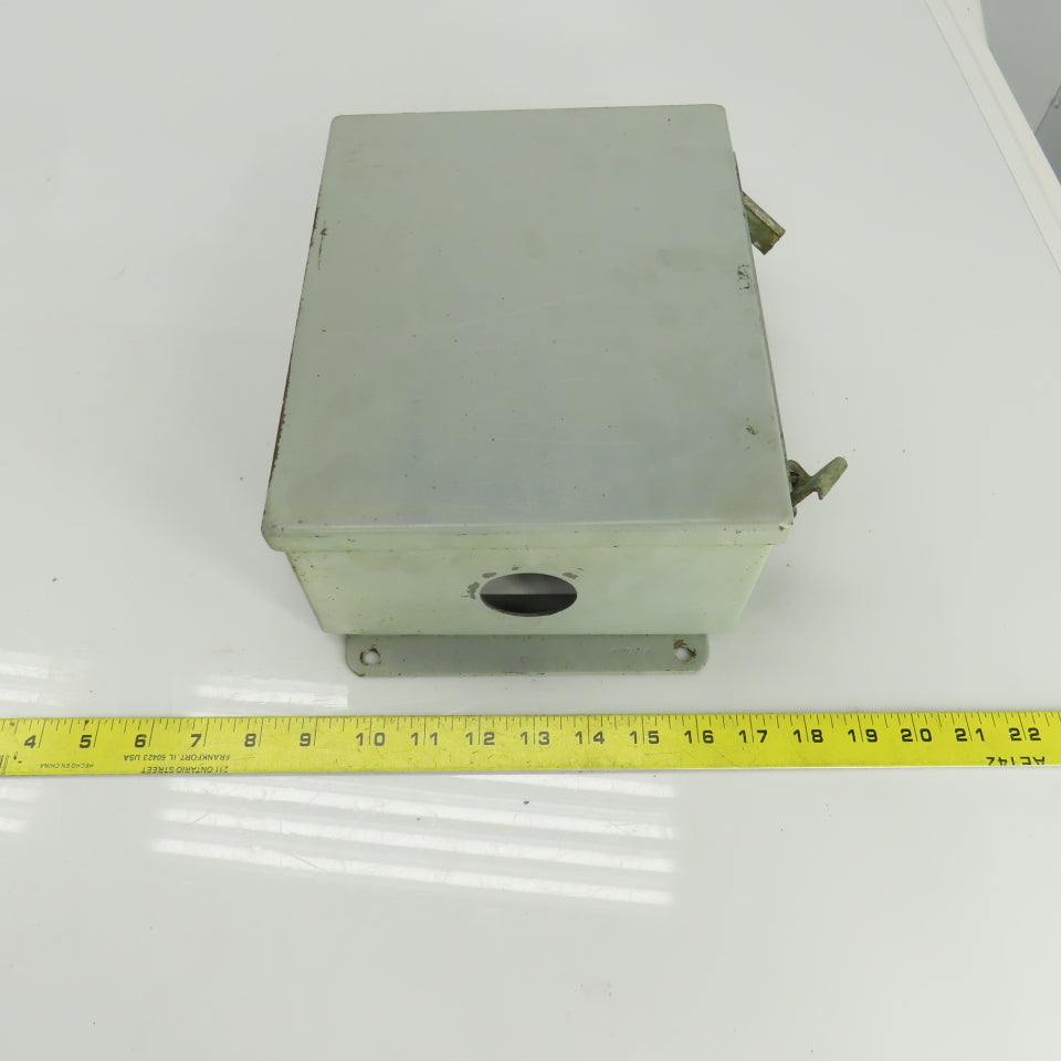 Hoffman 10" x 8" x 4" Hinged Door Electrical Enclosure W/ Back Plate 12&13 Enc
