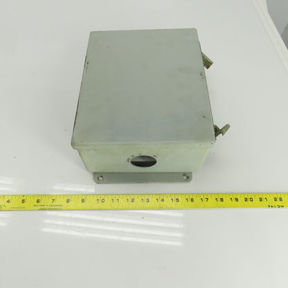 Hoffman 10" x 8" x 4" Hinged Door Electrical Enclosure W/ Back Plate 12&13 Enc
