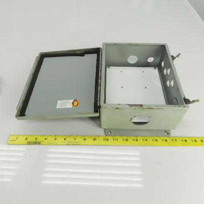 Hoffman 10" x 8" x 4" Hinged Door Electrical Enclosure W/ Back Plate 12&13 Enc