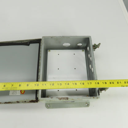 Hoffman 10" x 8" x 4" Hinged Door Electrical Enclosure W/ Back Plate 12&13 Enc