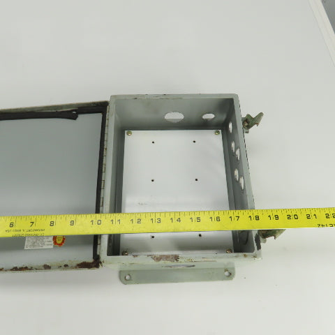 Hoffman 10" x 8" x 4" Hinged Door Electrical Enclosure W/ Back Plate 12&13 Enc