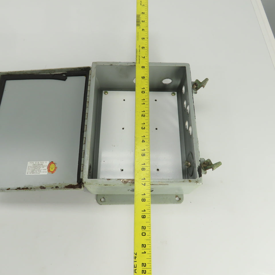 Hoffman 10" x 8" x 4" Hinged Door Electrical Enclosure W/ Back Plate 12&13 Enc