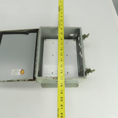 Hoffman 10" x 8" x 4" Hinged Door Electrical Enclosure W/ Back Plate 12&13 Enc